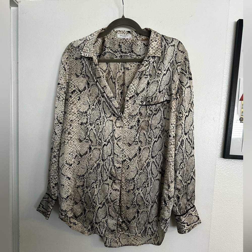 Equipment Snakeskin Pattern Shirt